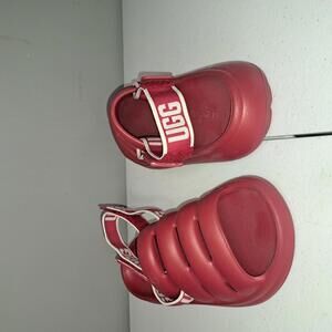 UGG Red Padded Strap Sandals